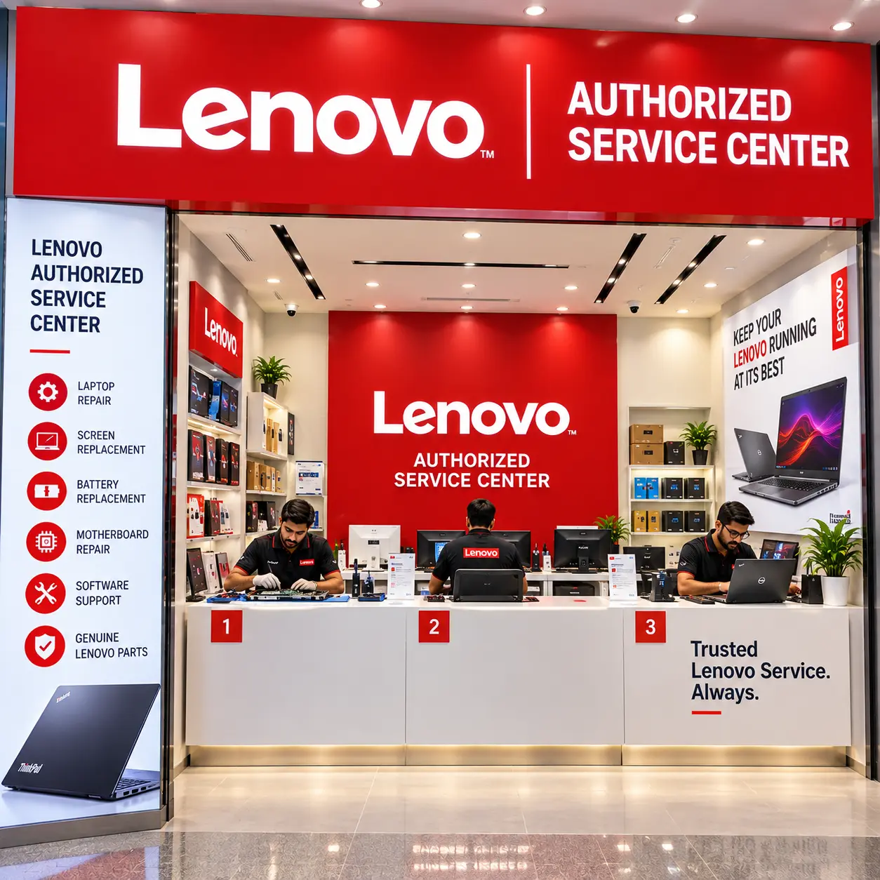 Lenovo service team